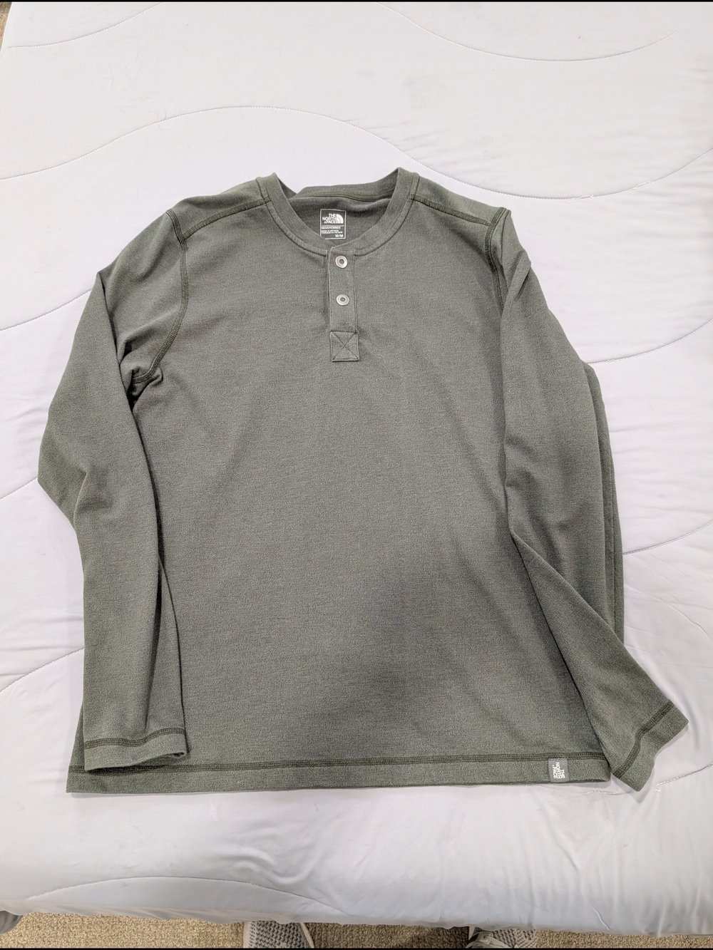The North Face Henley Long Sleeve Shirt - Olive Green